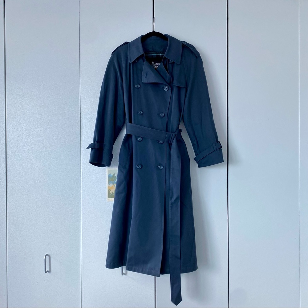 London Fog | Long Navy Trench Coat